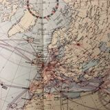 Map of the world map old northern hemisphere of airlines