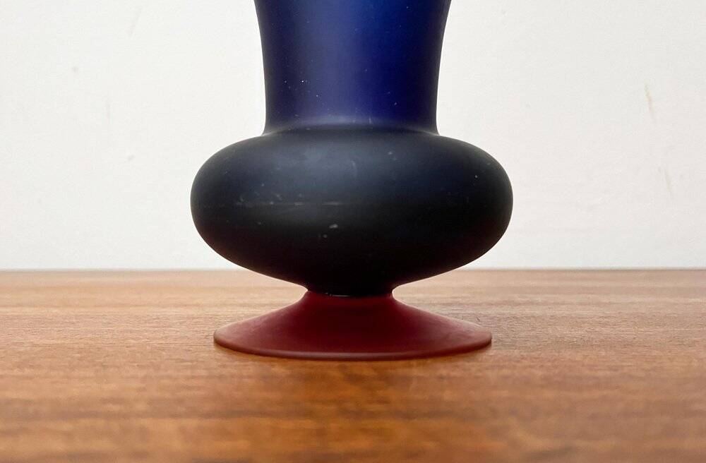 Glass vase from the Italian Satinato series attributed to Carlo Moretti, 1970s.