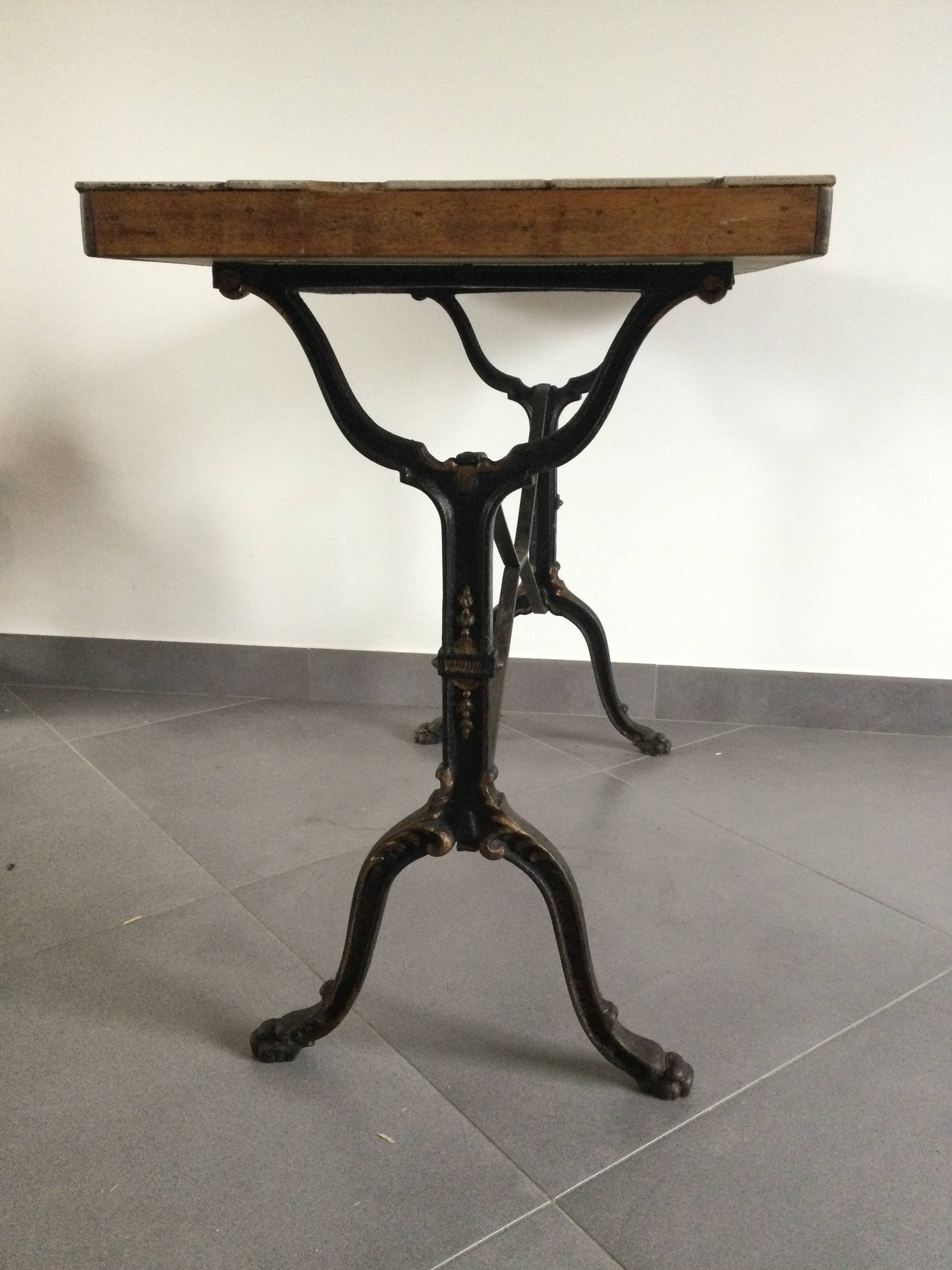 Wrought iron bistro table