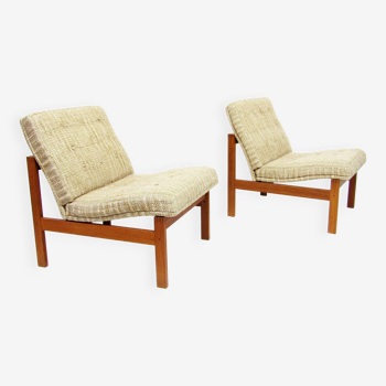Two Danish Lounge Chairs by Ole Knudsen For France & Son