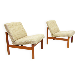 Two Danish Lounge Chairs by Ole Knudsen For France & Son