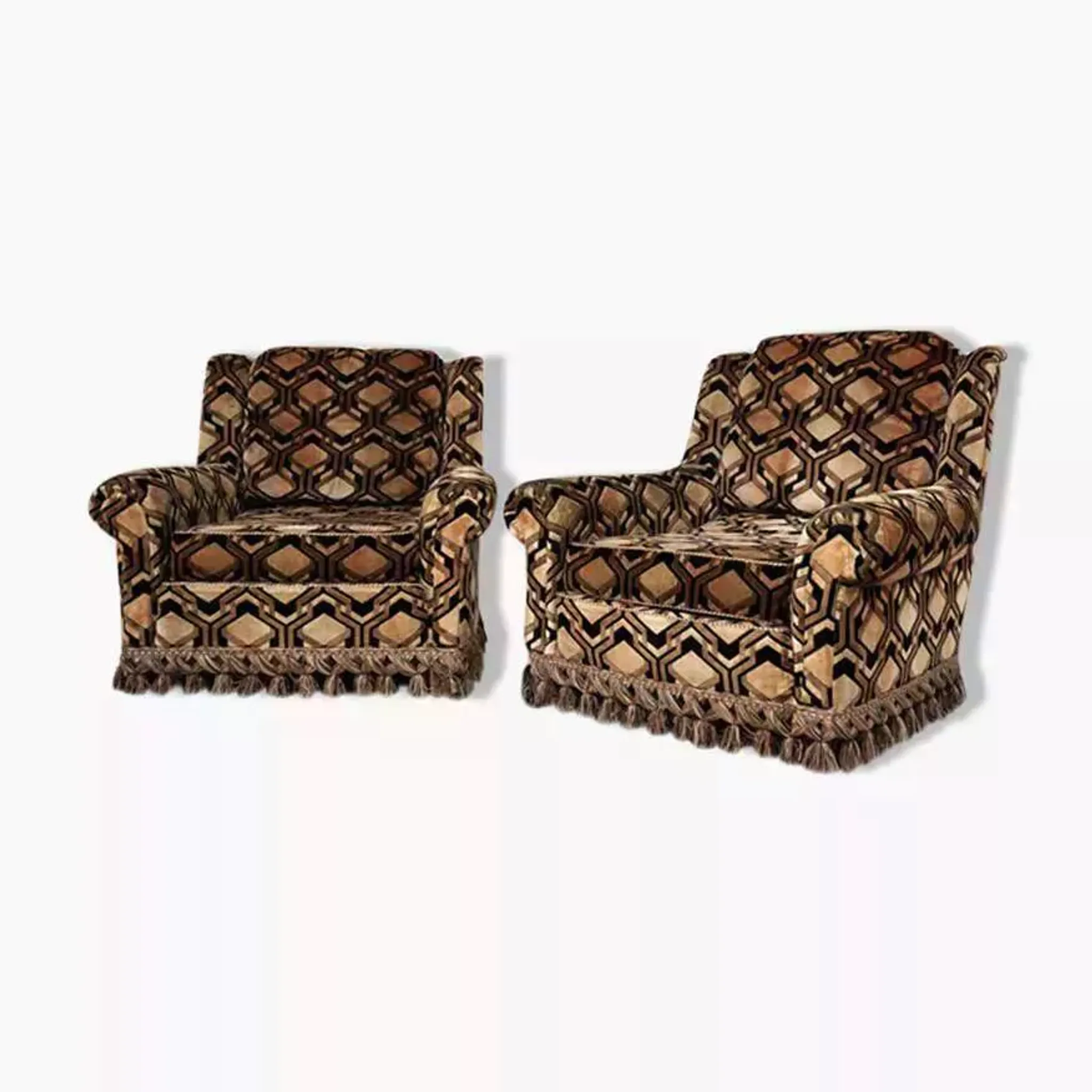 Set of 2 fabric armchairs