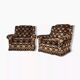 Set of 2 fabric armchairs