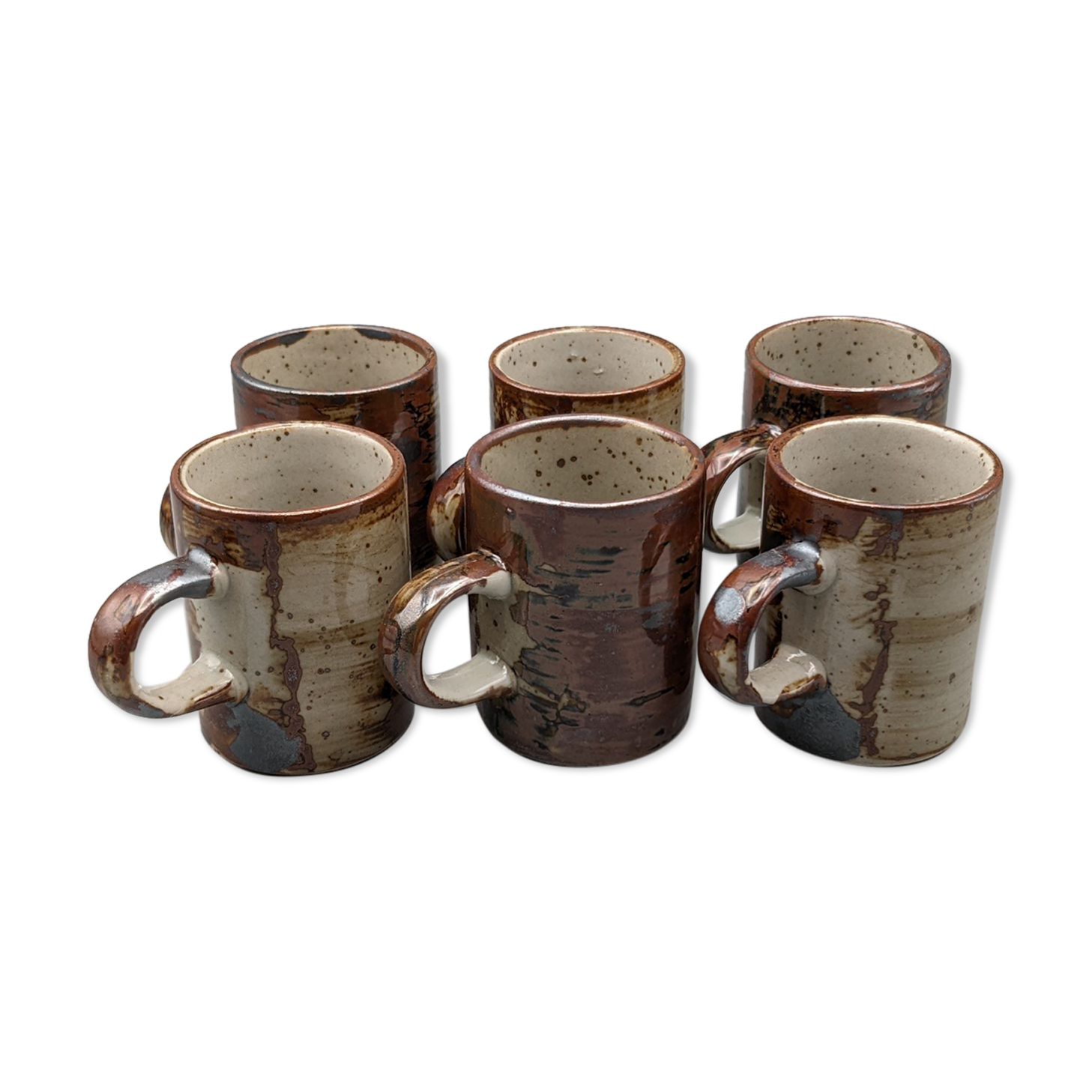 Lot de 6 tasses à café expresso Grès paysan Japon