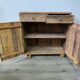 Two-door buffet with two drawers in antique wood.