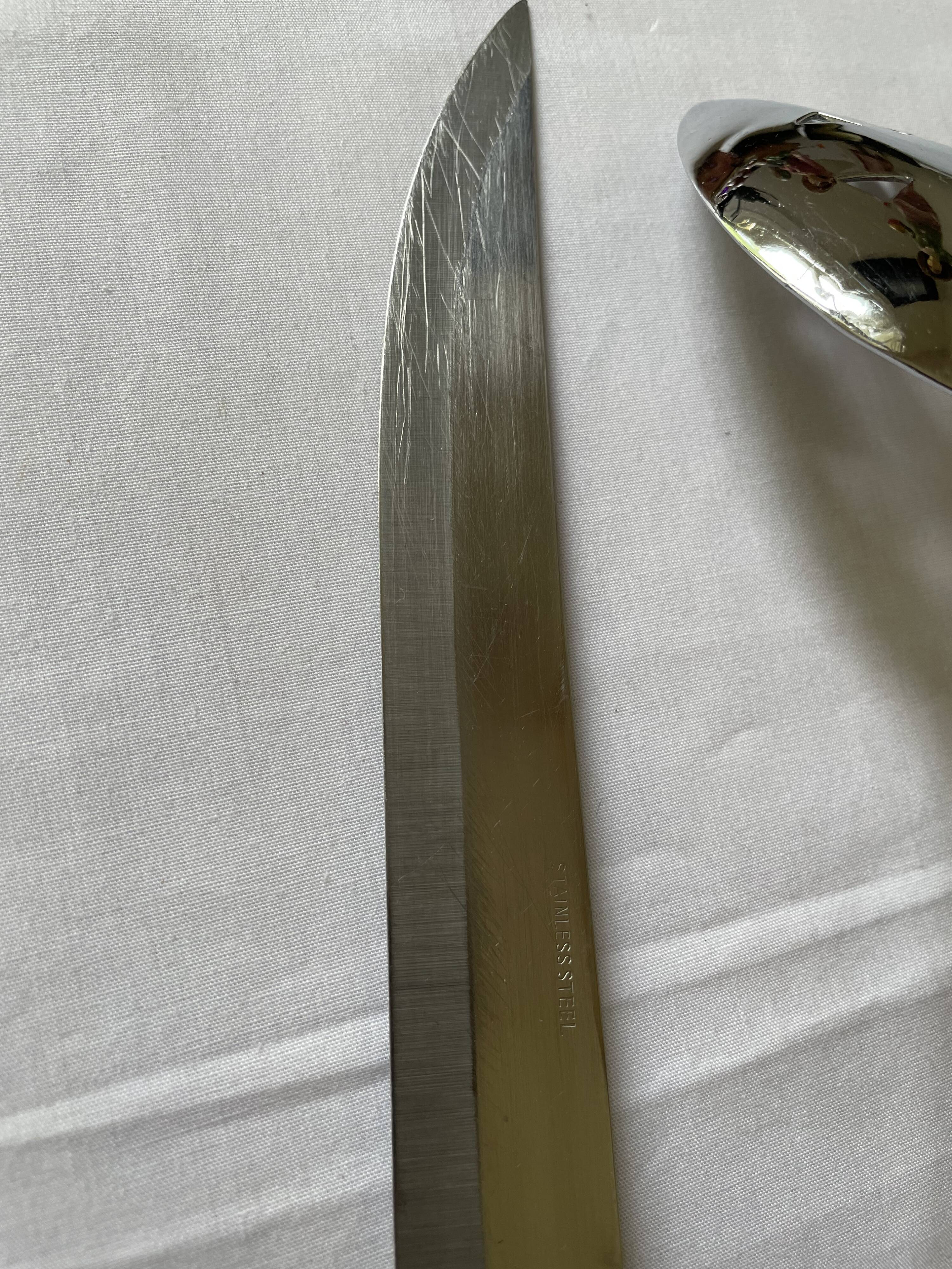 Vintage bamboo handle cutlery