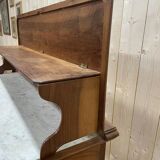 Console époque Napoléon III en noyer et marbre blanc