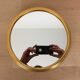 Set de 4 miroirs ronds cerclage doré 29cm