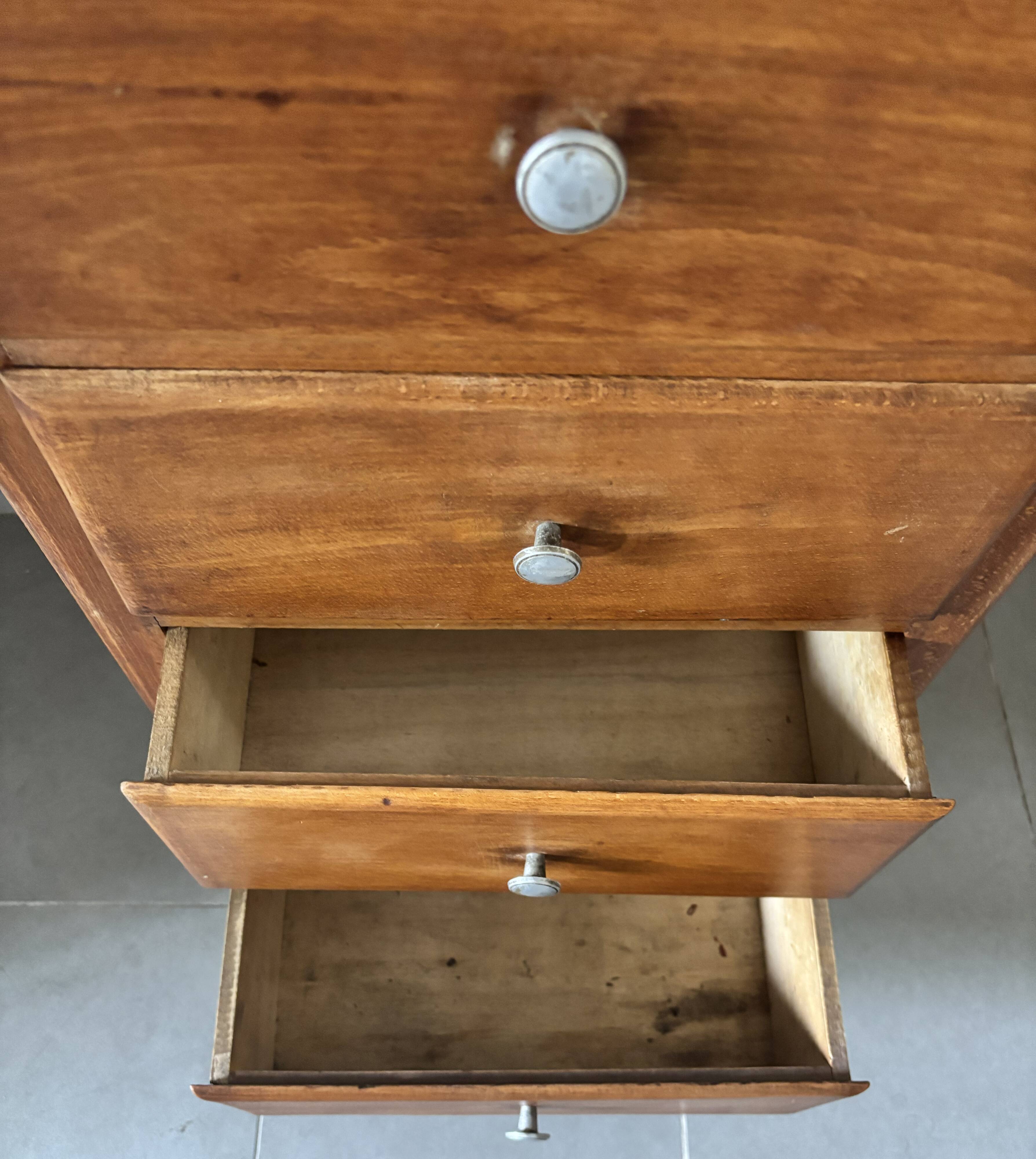 Vintage 1960s oak chest of drawers