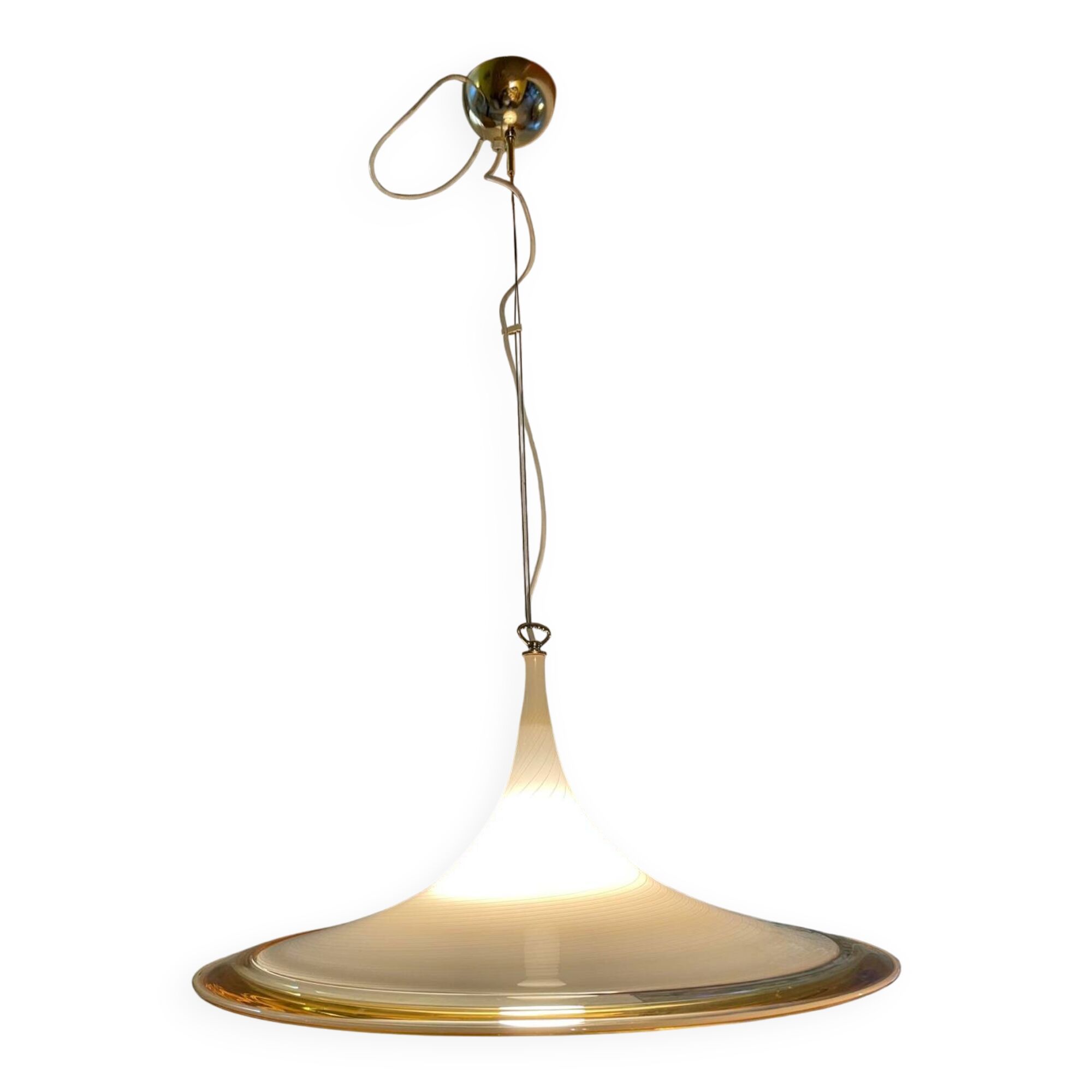 Suspension swirl filigrane Murano