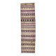 3x10 Pastel Pink & Brown Striped Kilim Runner Rug, 90x315Cm