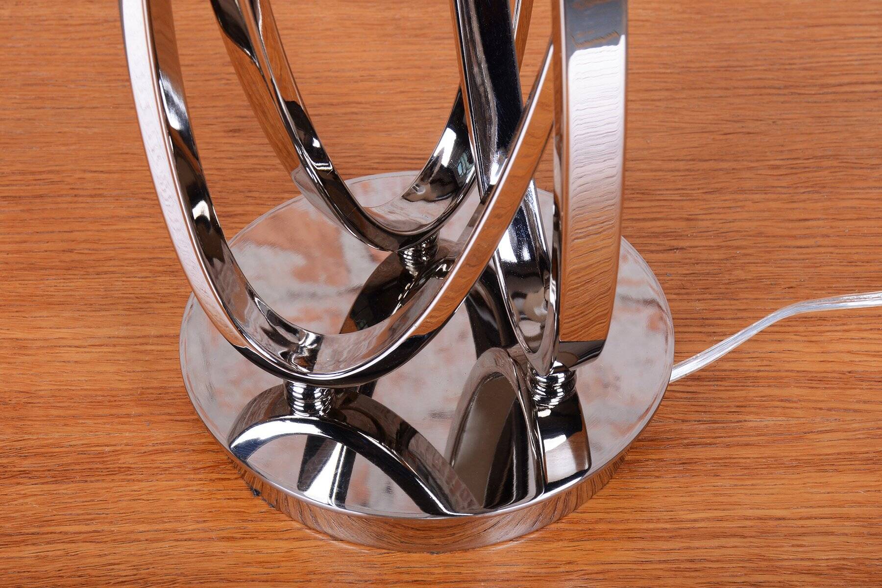 Art Deco Table Lamp in Chromed Metal by Mauro Ferretti, Italy, 1920s