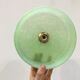 Pair of Art Deco pendant lamps in green Clichy glass