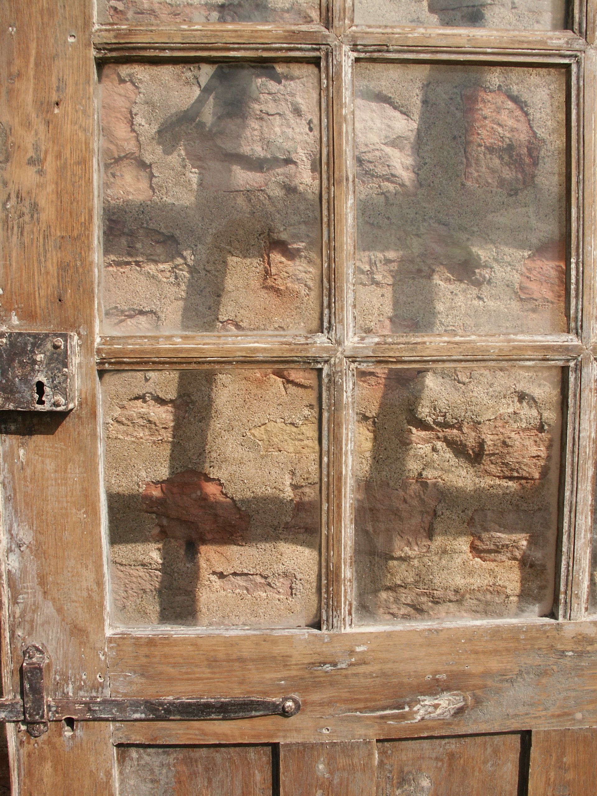 Glass entrance door in solid oak
