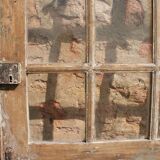 Glass entrance door in solid oak