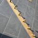Antique wooden coat rack with 6 hooks