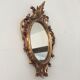 Old mirror in gilded wood 17x12cm
