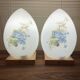 Paire de lampes opaline design 1950.