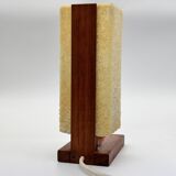 Scandinavian teak and acrylic granite desk lamp, 1950s