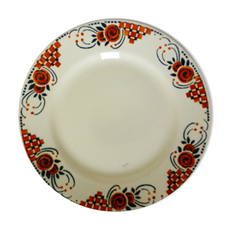 Flat serving dish on pedestal compote from St Amand, Roubaix model 210781