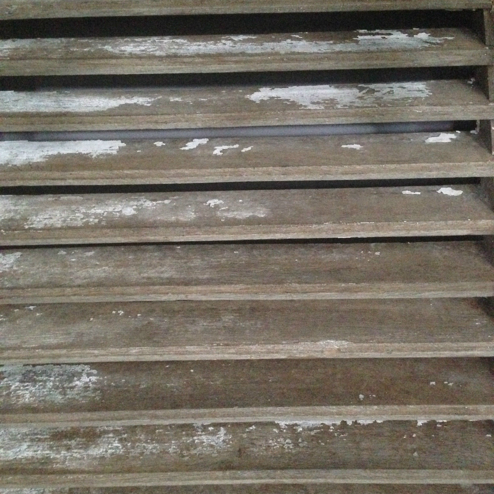 Pair of solid oak louvered shutters