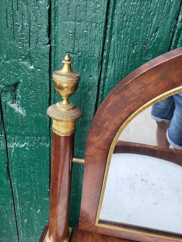 Small empire period psyche dressing table