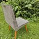 Scandinavian chair in grey faux leather and wood, 1960s.
