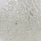 Round textured glass ceiling light J. T. Kalmar mid-century, Austria, 1960s