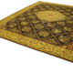 Handwoven persian overdyed 291 cm x 404 cm yellow wool rug