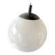 Suspension boule vintage en opaline blanche