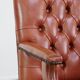Height-adjustable leather English-style chesterfield office chair