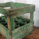 Green wooden bottle case