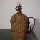 Old heavy rattan pilgrim's gourd