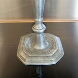 18th century pewter candle holder