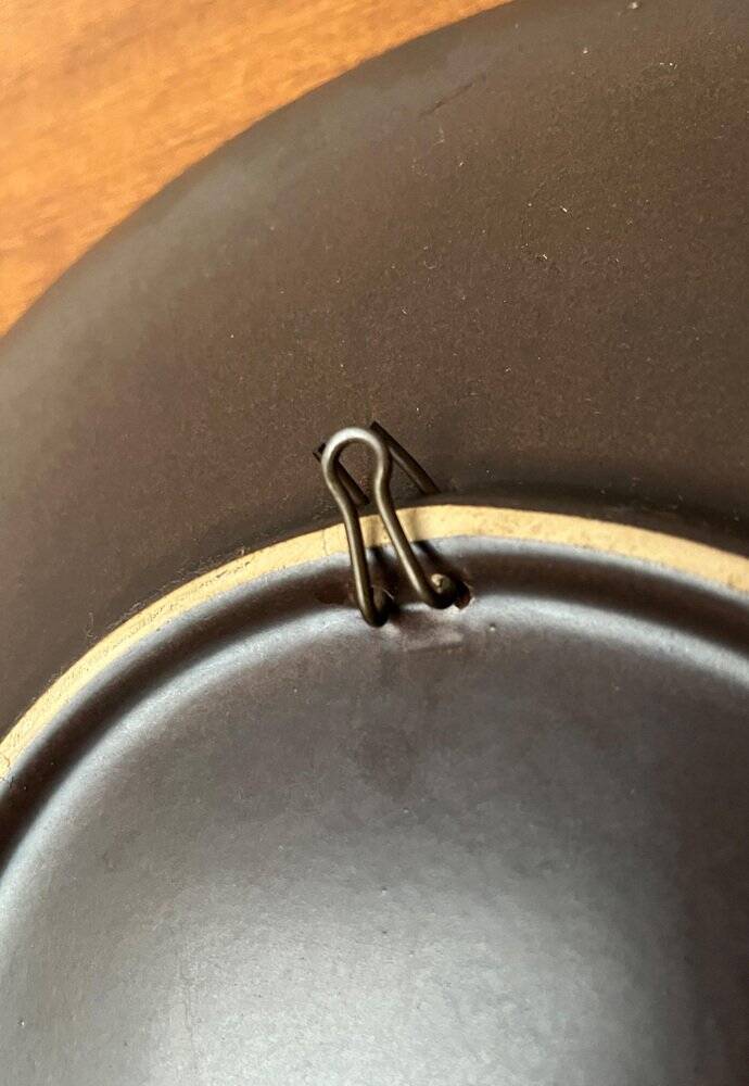 Mid-century German studio pottery wall plate with Ruscha sunflower motif, 1960s.