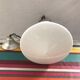 Old white opaline suspension - alu support 50 years vintage