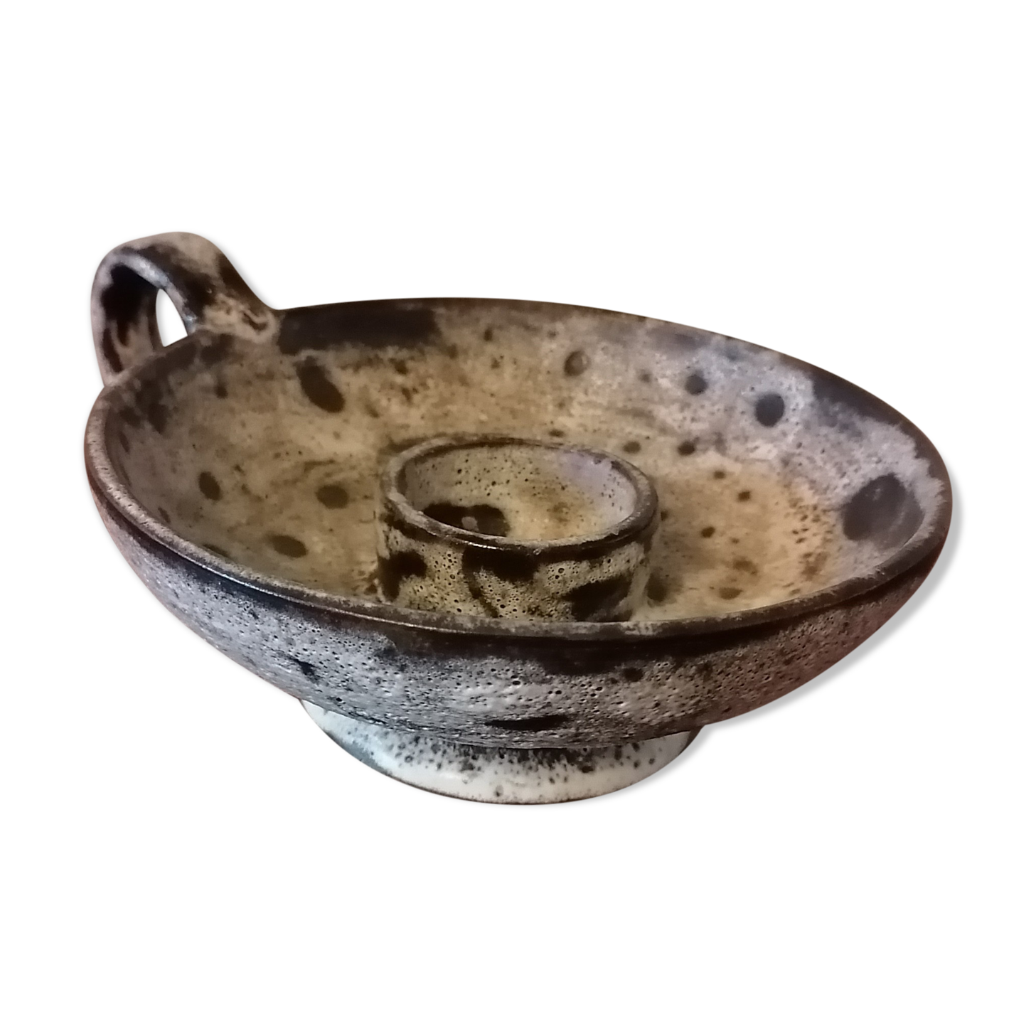 Candle holder fat lava 1960 style vallauris