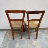 2 chaises paillées anciennes