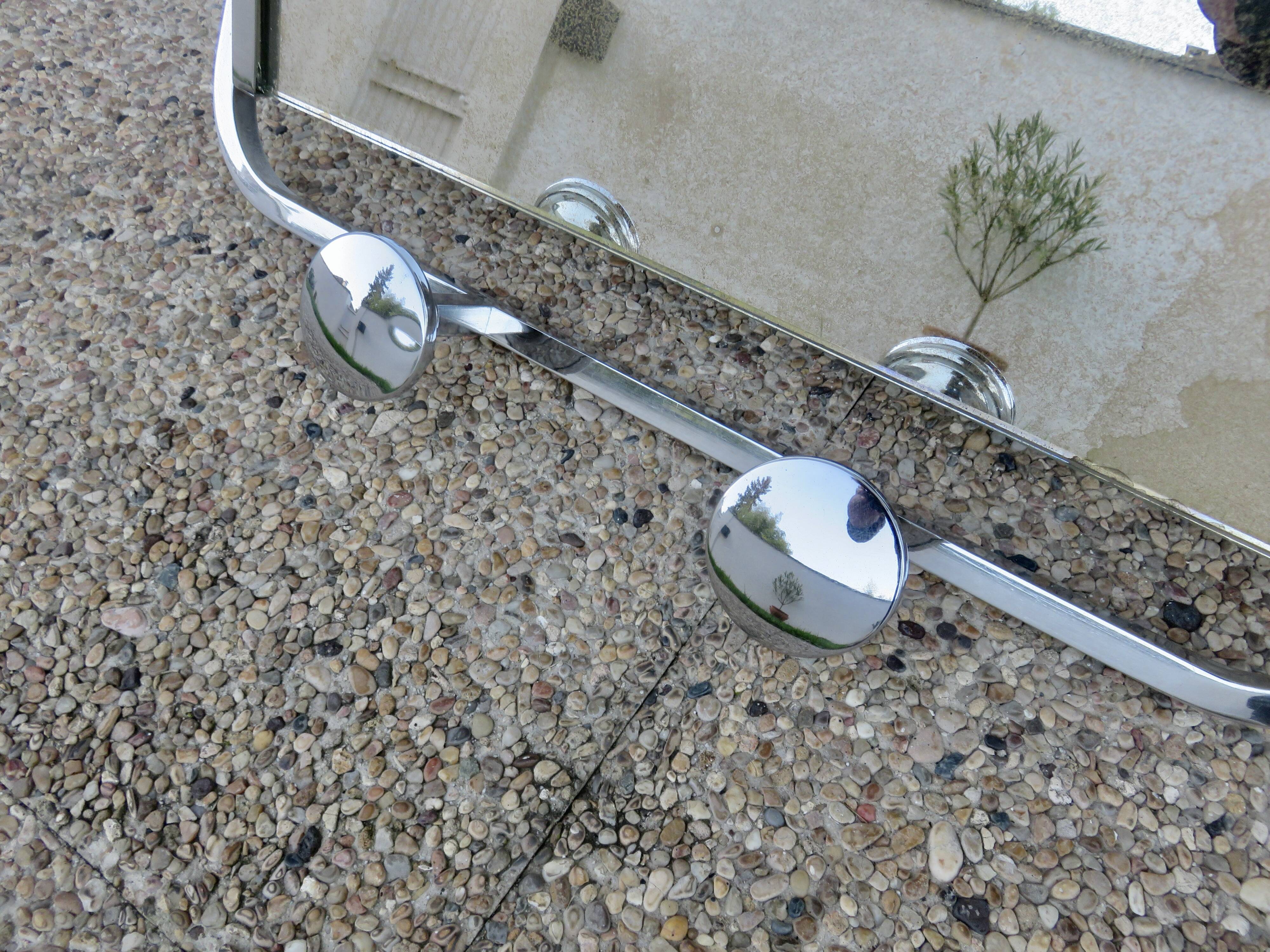 Coat rack, cloakroom, in chromed brass, 20s 30s