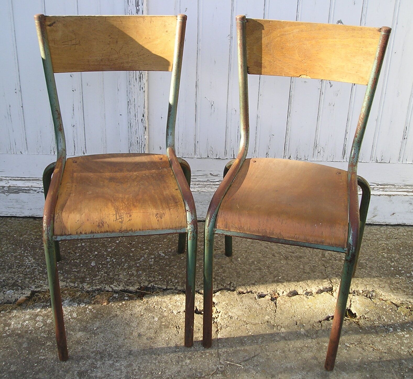 Pair of Mullca school chairs