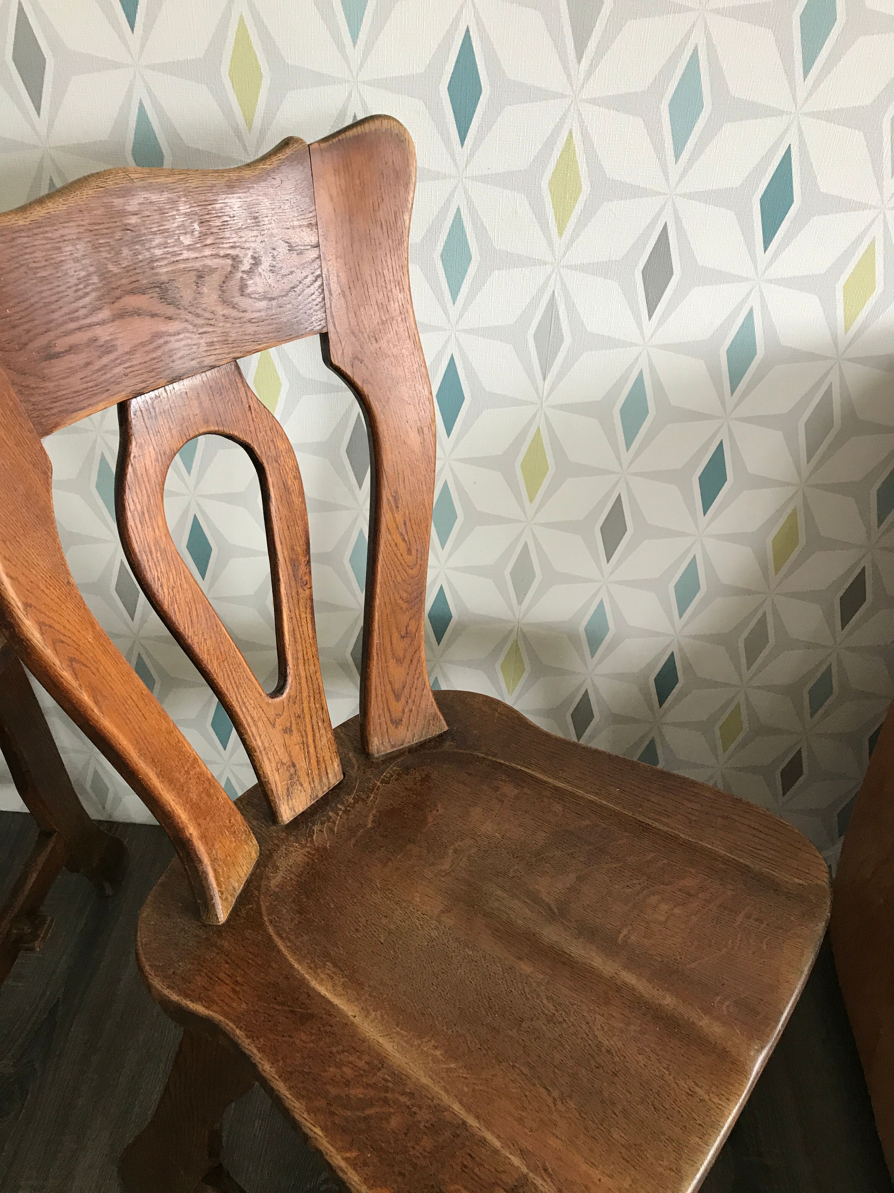 4 brutalist bistro chairs