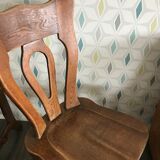 4 brutalist bistro chairs