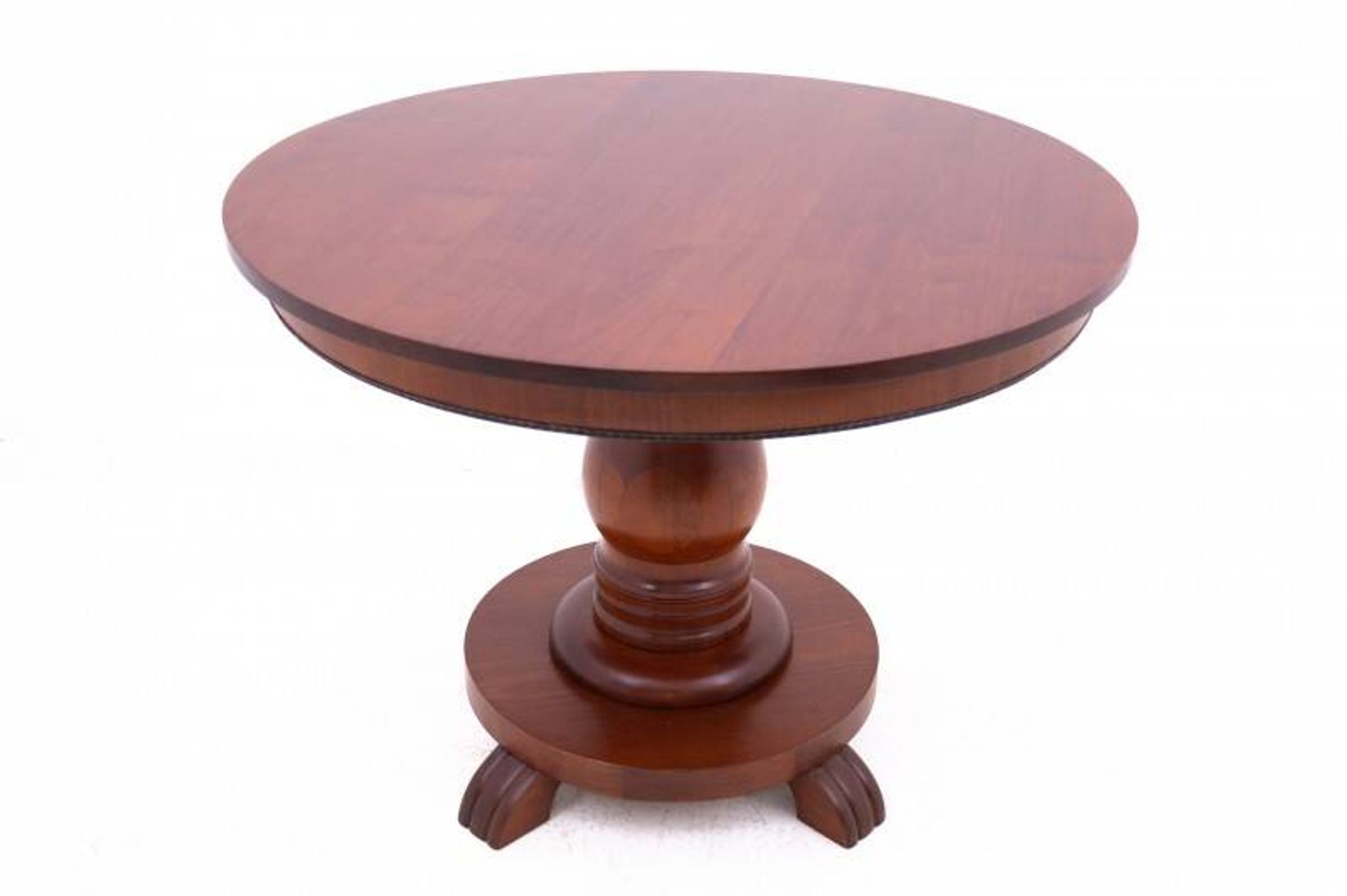 Antique round-top table from Northern Europe, around 1900. After renovation.