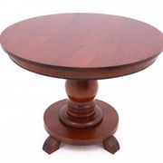 Antique round-top table from Northern Europe, around 1900. After renovation.