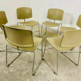 Set of 12 Max Stacker stackable chairs, 1970