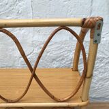 Rattan wall shelf