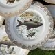 11 vintage Limoges porcelain fish plates