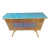 Vintage rattan bamboo bar