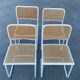 Ensemble de 4 chaises modèles Cesca b32 en blanc