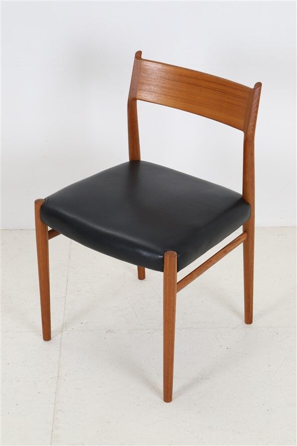 High-quality “418” chair by Arne Vodder for Sibast / teak / genuine leather / Mid-Century Danish Modern design / 1960s